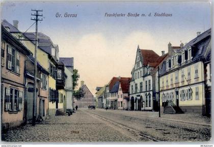 64521 W6080 Groß-Gerau Lithographie Frankfurter Strasse Stadthaus - 51457983