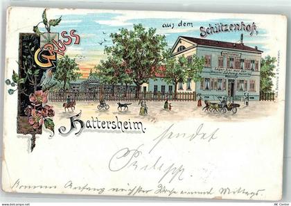 65795 W6234 Hattersheim am Main 1899 Gebrauchsspuren Gasthaus Schützenho... - 13624119