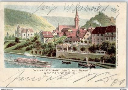 69151 W6903 Neckargemünd 1901 Künstlerkarte Gasthaus zur Stadt Athen - 51471699