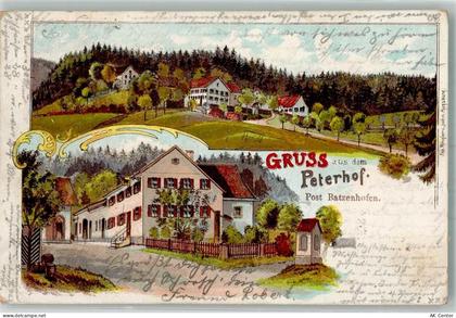 86368 W8901 Peterhof b Gersthofen 1904 Gebrauchsspuren Lithographie Dorf... - 13654202
