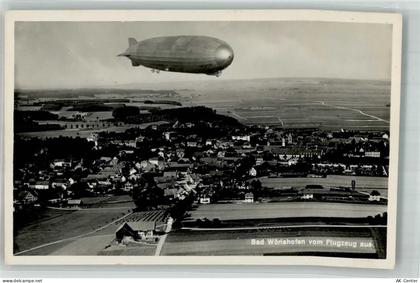 86825 W8939 Bad Wörishofen Foto AK Zeppelin-Luftschiff über Bad Wörishof... - 13665357