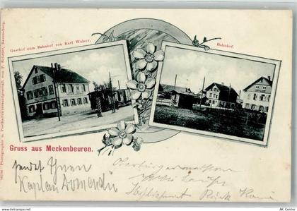 88074 W7996 Meckenbeuren 1905 - Gasthaus zum Bahnhof Bahnhof - 13647804