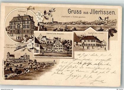 89257 W7918 Illertissen 1900 Gebrauchsspuren Lithographie Rathaus Sätter... - 13654292