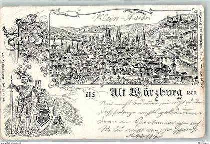 97070 W8700 Würzburg Gebrauchsspuren Alt-Würzburg Ritter - 13414621