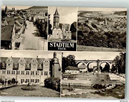 99326 O5217 Stadtilm Gebrauchsspuren Panorama des Ortes Rathaus Schwimmb... - 38090775