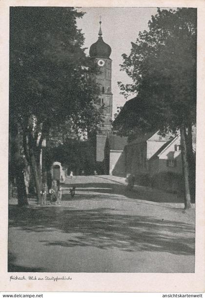 Aichach Blick zur Stadtpfarrkirche ngl #122.798