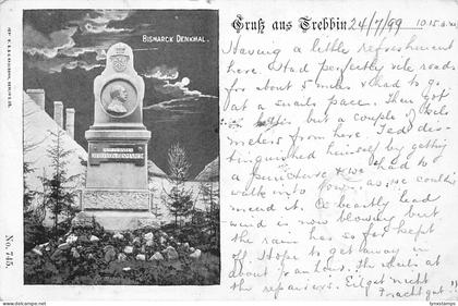 Germany 1899 Gruss aus Trebbin Bismarck Denkmal Monument postcard C311