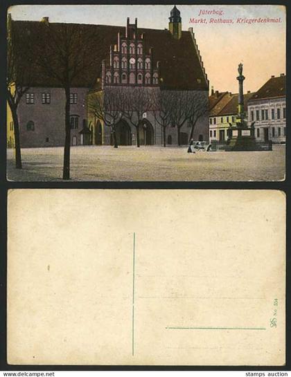 JUETERBOG Old Postcard Market, Rathaus & Kriegerdenkmal