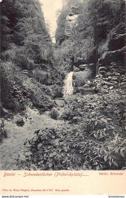 L217 Germany Bastei Saechs Schweiz Schwedenloecher Picknickplatz postcard