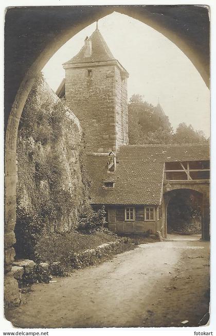 Rothenburg-Rózbork Saxony Germany, Vintage PC, View of a Turret-Yard