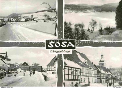 Sosa Erzgebirge Fachwerk im Winter