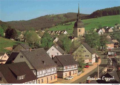 Sosa Erzgebirge Teilansicht mit Kirche