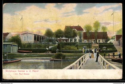 AK Gatow a. d. Havel, Gasthaus Gatow Paul Krause