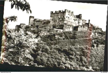 St Goar Ruine Rheinfels bei St. Goar ungelaufen ca. 1955