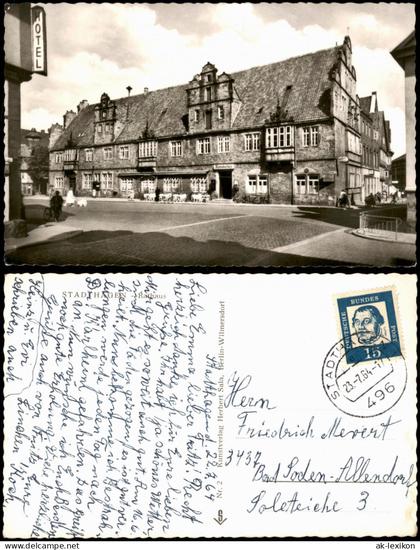 Ansichtskarte Stadthagen Rathaus 1964