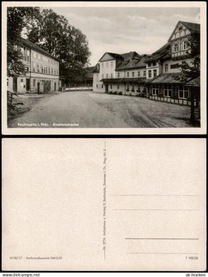 Ansichtskarte Paulinzella-Stadtilm Klosterschenke 1958