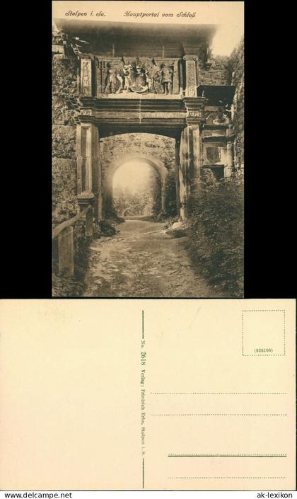 Ansichtskarte Stolpen Burg Stolpen - Hauptportal 1913