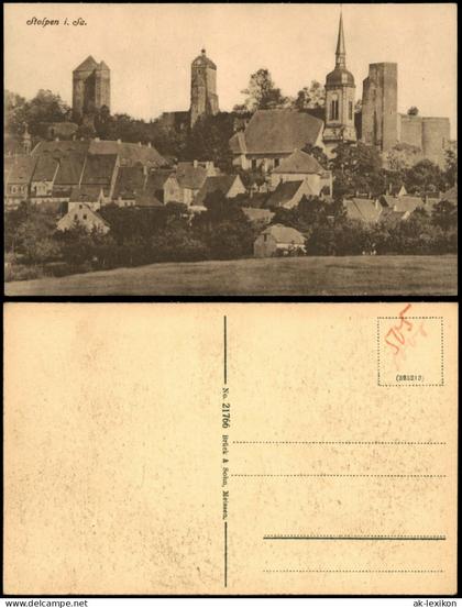 Ansichtskarte Stolpen Burg Stolpen Stadtpartie 1920