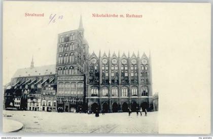 Stralsund Mecklenburg Vorpommern Stralsund Rathaus Nicolaikirche