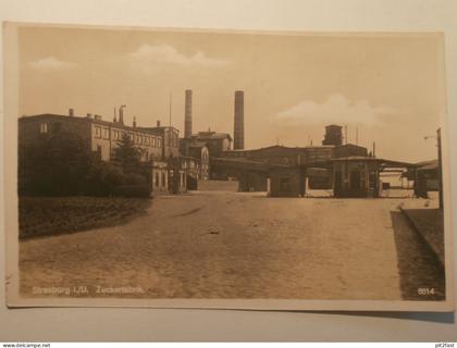 Zuckerfabrik Strasburg i. U. , ca. 1920 , Mecklenburg , AK , Ansichtskarte !!