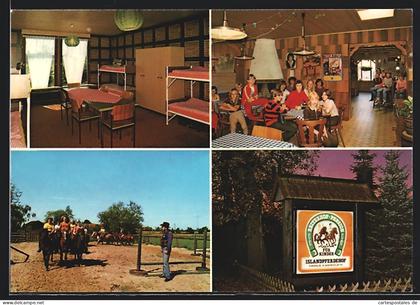 AK Stuhr /Heiligenrode, Islandpferdehof, Innenansichten Gasthaus und Zimmer, Schild