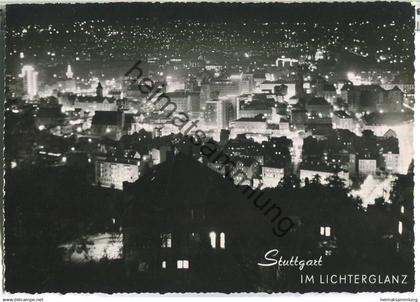 Stuttgart im Lichterglanz - Foto-Ansichtskarte - Franckh-Verlag Stuttgart