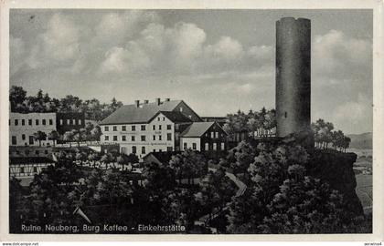 AK Neuburg Burg Kaffee Restaurant Einkehrstätte Sudeten ungelaufen Postkarte