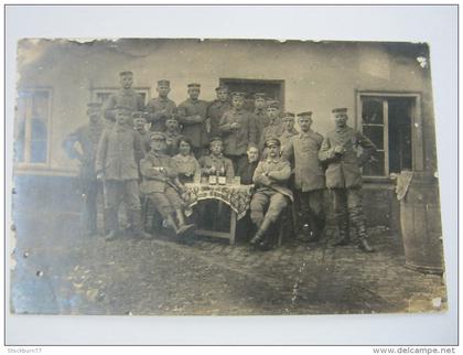 TANGERMÜNDE , Soldatenfotokarte    mit Stempel 1915  ,     2 Abbildungen