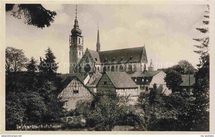 Tauberbischofsheim Kirche Turm Fachwerkhaus Garten