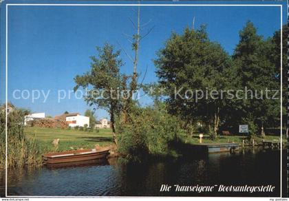 Trebatsch Gasthof Pension Pawlak Hauseigene Bootsanlegestelle