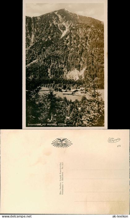 Ansichtskarte Tegernsee (Stadt) Enterrottach mit Wallberg - Fotokarte 1930