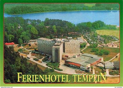 Templin Uckermark Brandenburg Ferienhotel Templin am Luebbesee Fliegeraufnahme