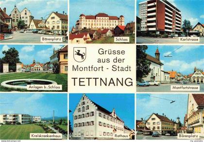 Tettnang Bodenseekreis BW Baerenplatz Schloss Karlstrasse Montfortstrasse Rathau