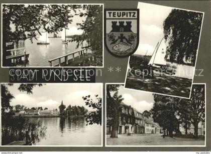 Teupitz Ortspartie See Segelboot Wappen