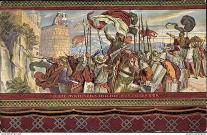 Artiste CPA von Schwind, M. Lutherstadt Eisenach, Wartburg, Treue Mannen