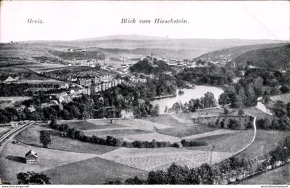 CPA Greiz im Vogtland, Totalansicht, Blick vom Hirschstein