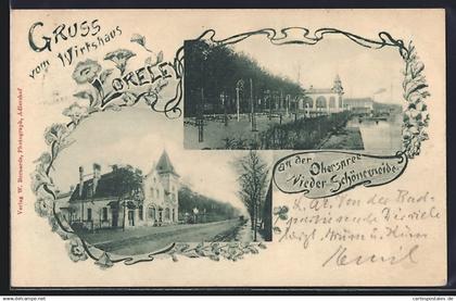 AK Berlin-Niederschöneweide, Nieder-Schöneweide, Gasthaus Loreley an der Oberspree