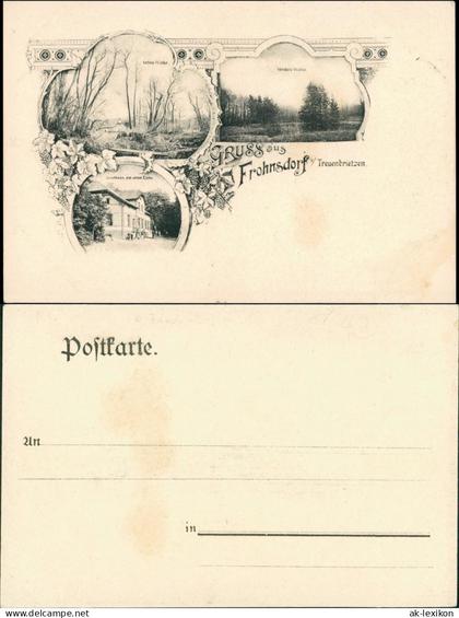Ansichtskarte Frohnsdorf-Treuenbrietzen 3B Gasthaus Potsdam Mittelmark 1899