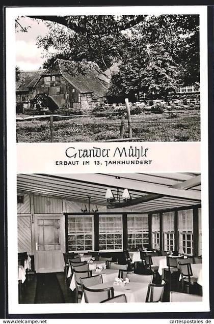 AK Trittau, Gasthaus Grander Mühle, Innenansicht