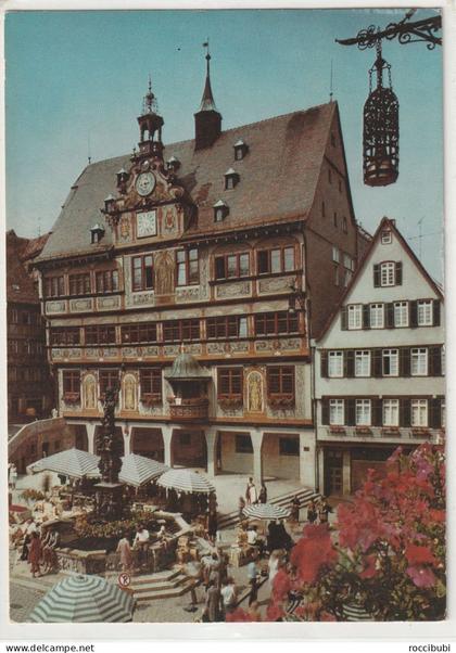 Tübingen, Marktbrunnen u. Rathaus