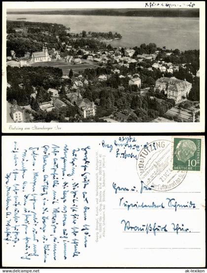 Ansichtskarte Tutzing Panorama-Ansicht Tutzing am Starnberger See 1954