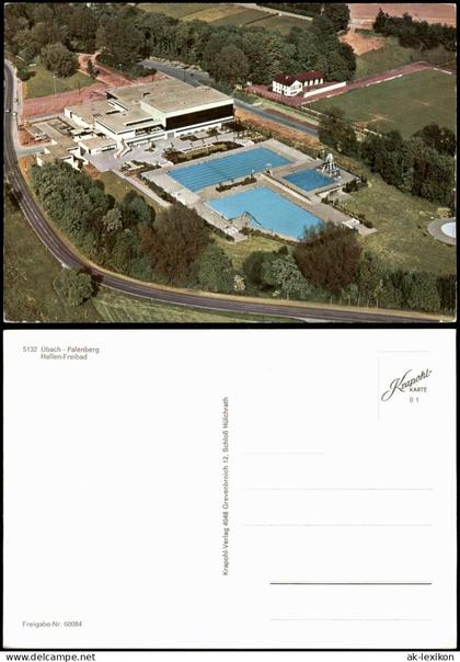 Ansichtskarte Übach-Palenberg Luftansicht vom Hallen-Freibad 1990