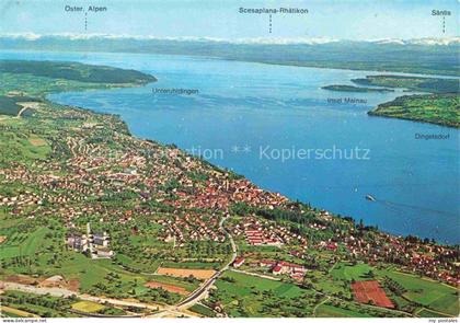 ueberlingen Bodensee BW Panorama Bodensee Alpenkette