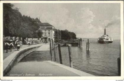 ueberlingen Bodensee ueberlingen Hafen Dampfer o 1942