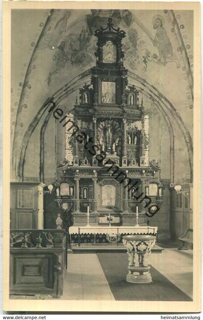 Varel - Altar in der evangelischen Kirche - Foto-AK ohne Verlagsangaben