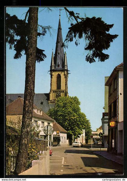 AK Viernheim /Hessen, Strasse zur Apostelkirche