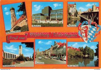 Vilsbiburg Stadtpfarrkirchen Realschule Vilsbruecke Christuskirche Stadtplatz An