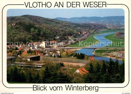 Vlotho Blick vom Winterberg auf Weser