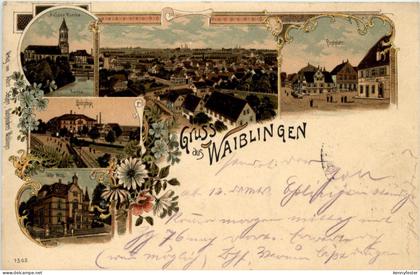 Gruss aus Waiblingen - Litho