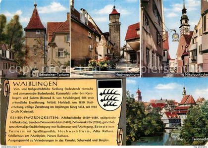 Waiblingen Rems Beinsteiner Torturm Hochwachtturm Nikolauskirche